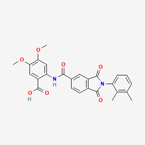 molecular formula C26H22N2O7 B6089281 2-({[2-(2,3-dimethylphenyl)-1,3-dioxo-2,3-dihydro-1H-isoindol-5-yl]carbonyl}amino)-4,5-dimethoxybenzoic acid 