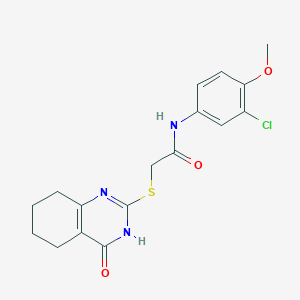 molecular formula C17H18ClN3O3S B6089309 N-(3-chloro-4-methoxyphenyl)-2-[(4-oxo-3,4,5,6,7,8-hexahydro-2-quinazolinyl)thio]acetamide 