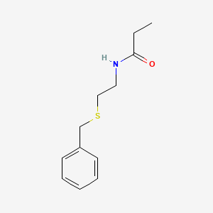 molecular formula C12H17NOS B6089316 N-[2-(benzylthio)ethyl]propanamide 