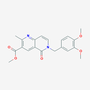 molecular formula C20H20N2O5 B6089395 methyl 6-(3,4-dimethoxybenzyl)-2-methyl-5-oxo-5,6-dihydro-1,6-naphthyridine-3-carboxylate 