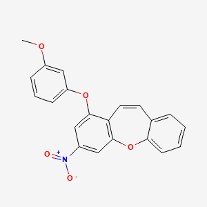 molecular formula C21H15NO5 B6089411 1-(3-methoxyphenoxy)-3-nitrodibenzo[b,f]oxepine 