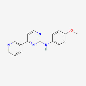 molecular formula C16H14N4O B6089416 N-(4-methoxyphenyl)-4-(3-pyridinyl)-2-pyrimidinamine CAS No. 112675-67-9