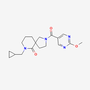 molecular formula C18H24N4O3 B6089424 7-(cyclopropylmethyl)-2-[(2-methoxy-5-pyrimidinyl)carbonyl]-2,7-diazaspiro[4.5]decan-6-one 