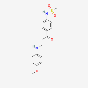 molecular formula C18H22N2O4S B6089433 N-{4-[N-(4-ethoxyphenyl)-beta-alanyl]phenyl}methanesulfonamide 