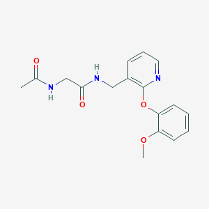 molecular formula C17H19N3O4 B6089486 N~2~-acetyl-N~1~-{[2-(2-methoxyphenoxy)-3-pyridinyl]methyl}glycinamide 