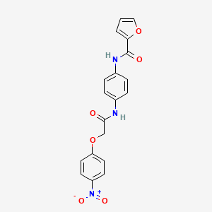 molecular formula C19H15N3O6 B6089528 N-(4-{[2-(4-nitrophenoxy)acetyl]amino}phenyl)-2-furamide 
