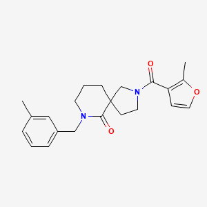 molecular formula C22H26N2O3 B6089573 7-(3-methylbenzyl)-2-(2-methyl-3-furoyl)-2,7-diazaspiro[4.5]decan-6-one 