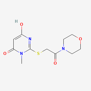 molecular formula C11H15N3O4S B6089580 6-hydroxy-3-methyl-2-{[2-(4-morpholinyl)-2-oxoethyl]thio}-4(3H)-pyrimidinone 