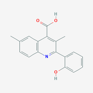molecular formula C18H15NO3 B6089598 2-(2-hydroxyphenyl)-3,6-dimethyl-4-quinolinecarboxylic acid 