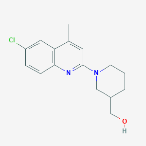 molecular formula C16H19ClN2O B6089602 [1-(6-chloro-4-methyl-2-quinolinyl)-3-piperidinyl]methanol 