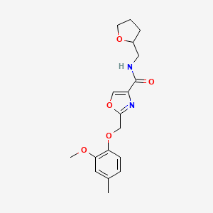 2-[(2-methoxy-4-methylphenoxy)methyl]-N-(tetrahydro-2-furanylmethyl)-1,3-oxazole-4-carboxamide