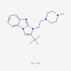 molecular formula C20H30ClN5 B6089617 2-tert-butyl-1-[2-(4-methyl-1-piperazinyl)ethyl]-1H-imidazo[1,2-a]benzimidazole hydrochloride 
