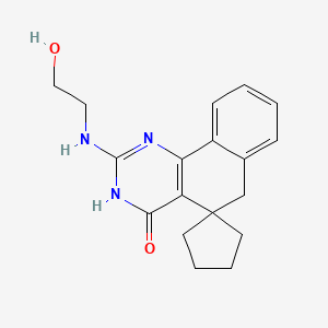 molecular formula C18H21N3O2 B6089643 2-[(2-hydroxyethyl)amino]-3H-spiro[benzo[h]quinazoline-5,1'-cyclopentan]-4(6H)-one 
