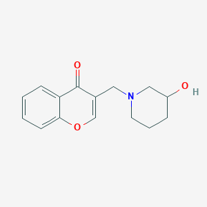 molecular formula C15H17NO3 B6089686 3-[(3-hydroxy-1-piperidinyl)methyl]-4H-chromen-4-one 
