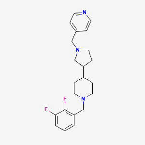 molecular formula C22H27F2N3 B6089694 4-({3-[1-(2,3-difluorobenzyl)-4-piperidinyl]-1-pyrrolidinyl}methyl)pyridine 