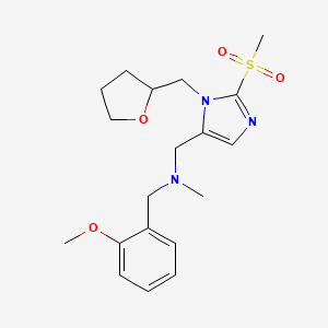 molecular formula C19H27N3O4S B6089707 (2-methoxybenzyl)methyl{[2-(methylsulfonyl)-1-(tetrahydro-2-furanylmethyl)-1H-imidazol-5-yl]methyl}amine 
