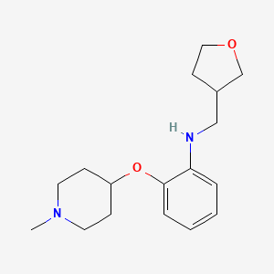 molecular formula C17H26N2O2 B6089710 2-[(1-methyl-4-piperidinyl)oxy]-N-(tetrahydro-3-furanylmethyl)aniline 