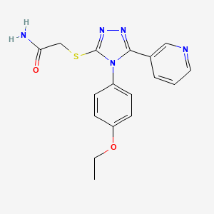 2-{[4-(4-ethoxyphenyl)-5-(3-pyridinyl)-4H-1,2,4-triazol-3-yl]thio}acetamide