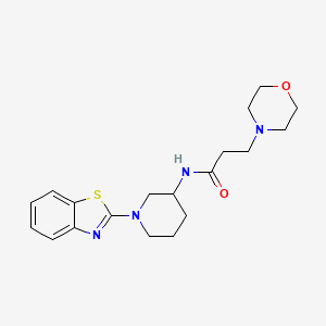 molecular formula C19H26N4O2S B6089732 N-[1-(1,3-benzothiazol-2-yl)-3-piperidinyl]-3-(4-morpholinyl)propanamide 