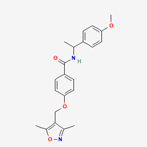 molecular formula C22H24N2O4 B6089733 4-[(3,5-dimethyl-4-isoxazolyl)methoxy]-N-[1-(4-methoxyphenyl)ethyl]benzamide 