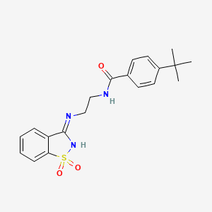 molecular formula C20H23N3O3S B6089801 4-tert-butyl-N-{2-[(1,1-dioxido-1,2-benzisothiazol-3-yl)amino]ethyl}benzamide 