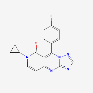 molecular formula C18H14FN5O B6089805 7-cyclopropyl-9-(4-fluorophenyl)-2-methylpyrido[4,3-d][1,2,4]triazolo[1,5-a]pyrimidin-8(7H)-one 