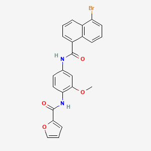 molecular formula C23H17BrN2O4 B6089811 N-{4-[(5-bromo-1-naphthoyl)amino]-2-methoxyphenyl}-2-furamide 