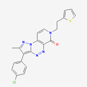 molecular formula C21H16ClN5OS B6089812 3-(4-chlorophenyl)-2-methyl-7-[2-(2-thienyl)ethyl]pyrazolo[5,1-c]pyrido[4,3-e][1,2,4]triazin-6(7H)-one 