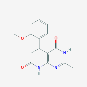 molecular formula C15H15N3O3 B6089828 5-(2-methoxyphenyl)-2-methyl-5,8-dihydropyrido[2,3-d]pyrimidine-4,7(3H,6H)-dione 