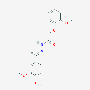molecular formula C17H18N2O5 B6089833 N'-(4-hydroxy-3-methoxybenzylidene)-2-(2-methoxyphenoxy)acetohydrazide 
