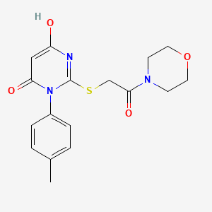 6-hydroxy-3-(4-methylphenyl)-2-{[2-(4-morpholinyl)-2-oxoethyl]thio}-4(3H)-pyrimidinone
