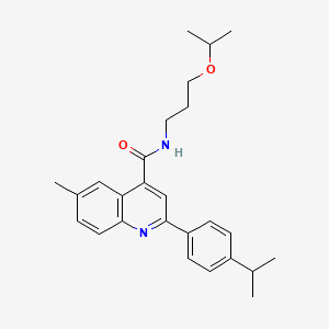 N-(3-isopropoxypropyl)-2-(4-isopropylphenyl)-6-methyl-4-quinolinecarboxamide