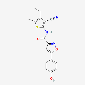 N-(3-cyano-4-ethyl-5-methyl-2-thienyl)-5-(4-hydroxyphenyl)-3-isoxazolecarboxamide