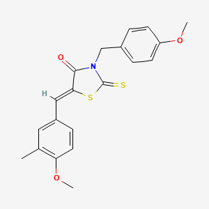 (5Z)-3-(4-methoxybenzyl)-5-(4-methoxy-3-methylbenzylidene)-2-thioxo-1,3-thiazolidin-4-one