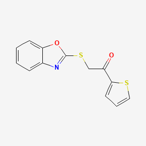 molecular formula C13H9NO2S2 B6089925 2-(1,3-benzoxazol-2-ylthio)-1-(2-thienyl)ethanone 