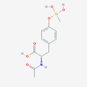 molecular formula C13H19NO6Si B608993 甲基硅醇乙酰酪氨酸 CAS No. 476170-34-0