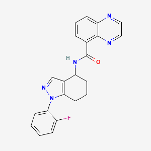 N-[1-(2-fluorophenyl)-4,5,6,7-tetrahydro-1H-indazol-4-yl]-5-quinoxalinecarboxamide