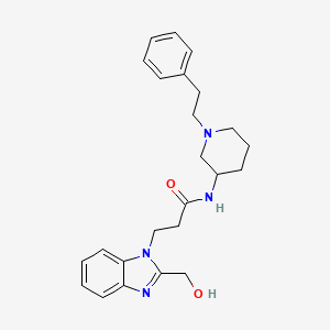 3-[2-(hydroxymethyl)-1H-benzimidazol-1-yl]-N-[1-(2-phenylethyl)-3-piperidinyl]propanamide