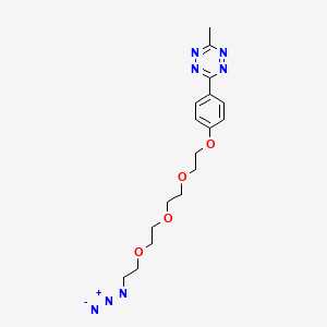 molecular formula C17H23N7O4 B609001 甲基四嗪-PEG4-叠氮化物 CAS No. 1802908-04-8