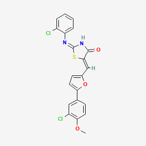 5-{[5-(3-chloro-4-methoxyphenyl)-2-furyl]methylene}-2-[(2-chlorophenyl)imino]-1,3-thiazolidin-4-one