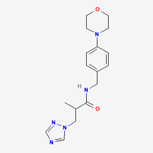 2-methyl-N-[4-(4-morpholinyl)benzyl]-3-(1H-1,2,4-triazol-1-yl)propanamide trifluoroacetate