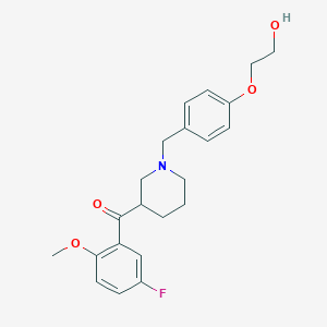 (5-fluoro-2-methoxyphenyl){1-[4-(2-hydroxyethoxy)benzyl]-3-piperidinyl}methanone