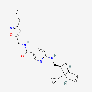 N-[(3-propyl-5-isoxazolyl)methyl]-6-{[(1R*,2S*,4S*)-spiro[bicyclo[2.2.1]heptane-7,1'-cyclopropane]-5-en-2-ylmethyl]amino}nicotinamide