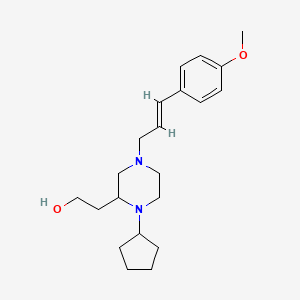 2-{1-cyclopentyl-4-[(2E)-3-(4-methoxyphenyl)-2-propen-1-yl]-2-piperazinyl}ethanol