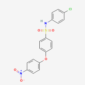 molecular formula C18H13ClN2O5S B6090126 N-(4-chlorophenyl)-4-(4-nitrophenoxy)benzenesulfonamide 