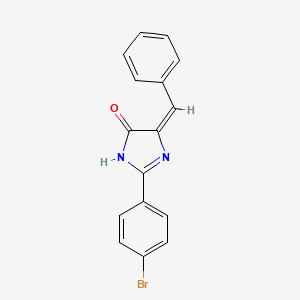 molecular formula C16H11BrN2O B6090132 5-benzylidene-2-(4-bromophenyl)-3,5-dihydro-4H-imidazol-4-one 