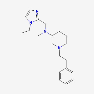 molecular formula C20H30N4 B6090137 N-[(1-ethyl-1H-imidazol-2-yl)methyl]-N-methyl-1-(2-phenylethyl)-3-piperidinamine 