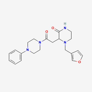 4-(3-furylmethyl)-3-[2-oxo-2-(4-phenyl-1-piperazinyl)ethyl]-2-piperazinone