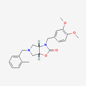 (3aS*,6aR*)-3-(3,4-dimethoxybenzyl)-5-(2-methylbenzyl)hexahydro-2H-pyrrolo[3,4-d][1,3]oxazol-2-one