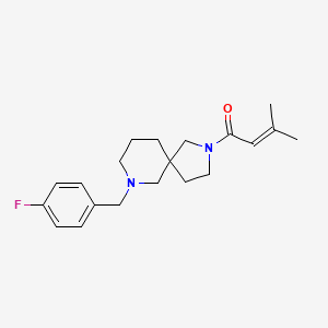 molecular formula C20H27FN2O B6090184 7-(4-fluorobenzyl)-2-(3-methyl-2-butenoyl)-2,7-diazaspiro[4.5]decane 